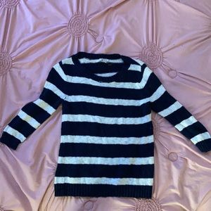 Blue and White Sweater